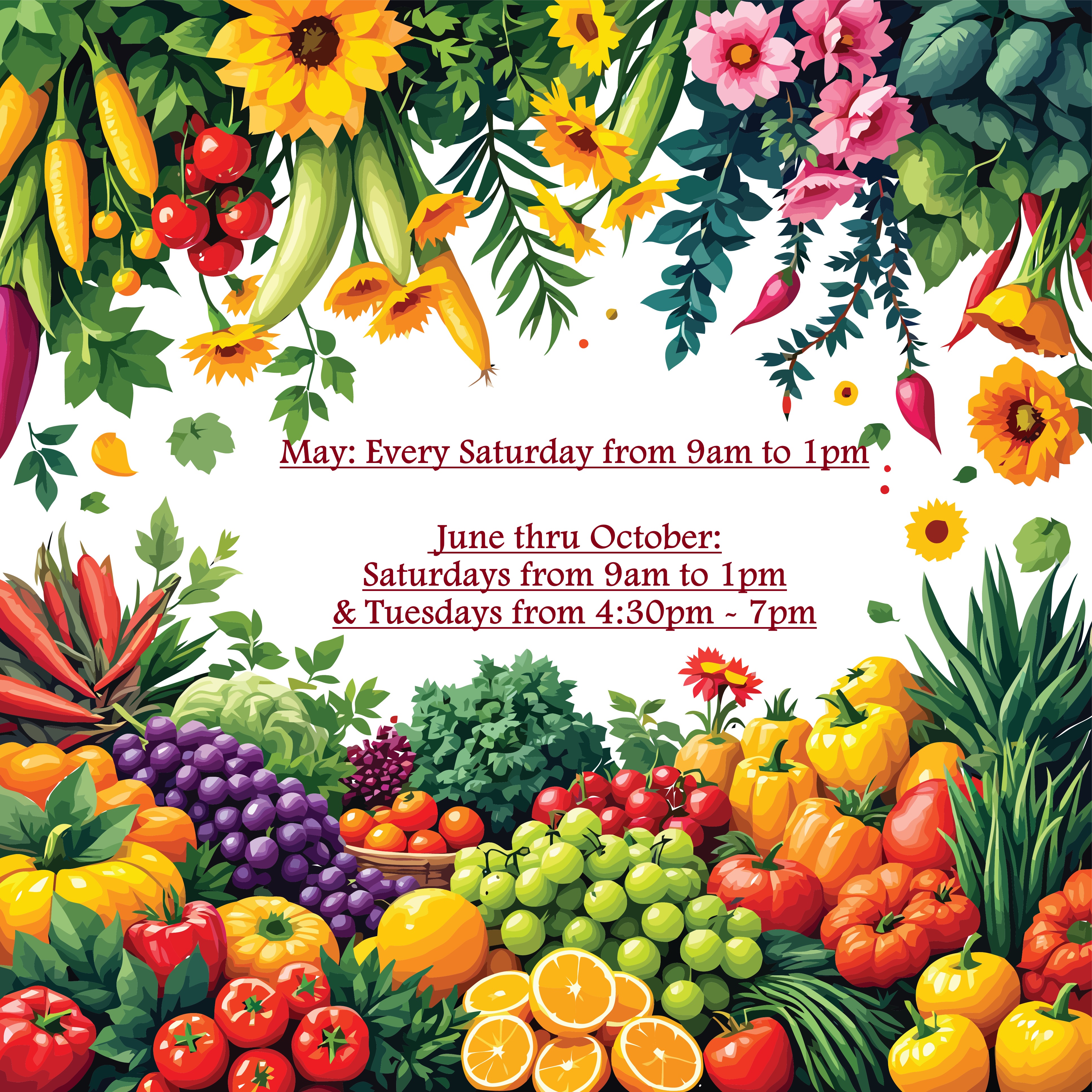 2025 Farmers Market Hours