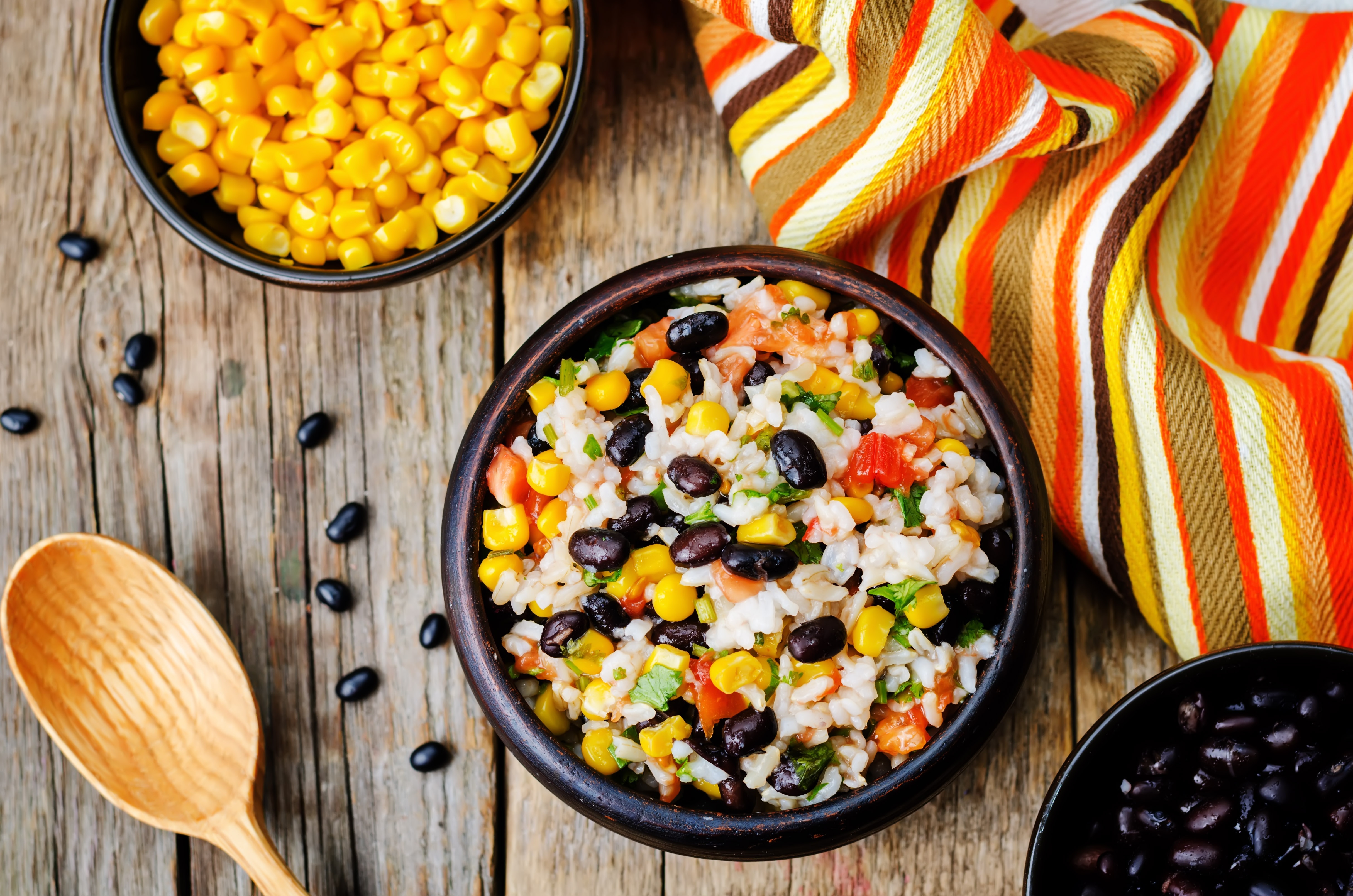 Rice and bean salad