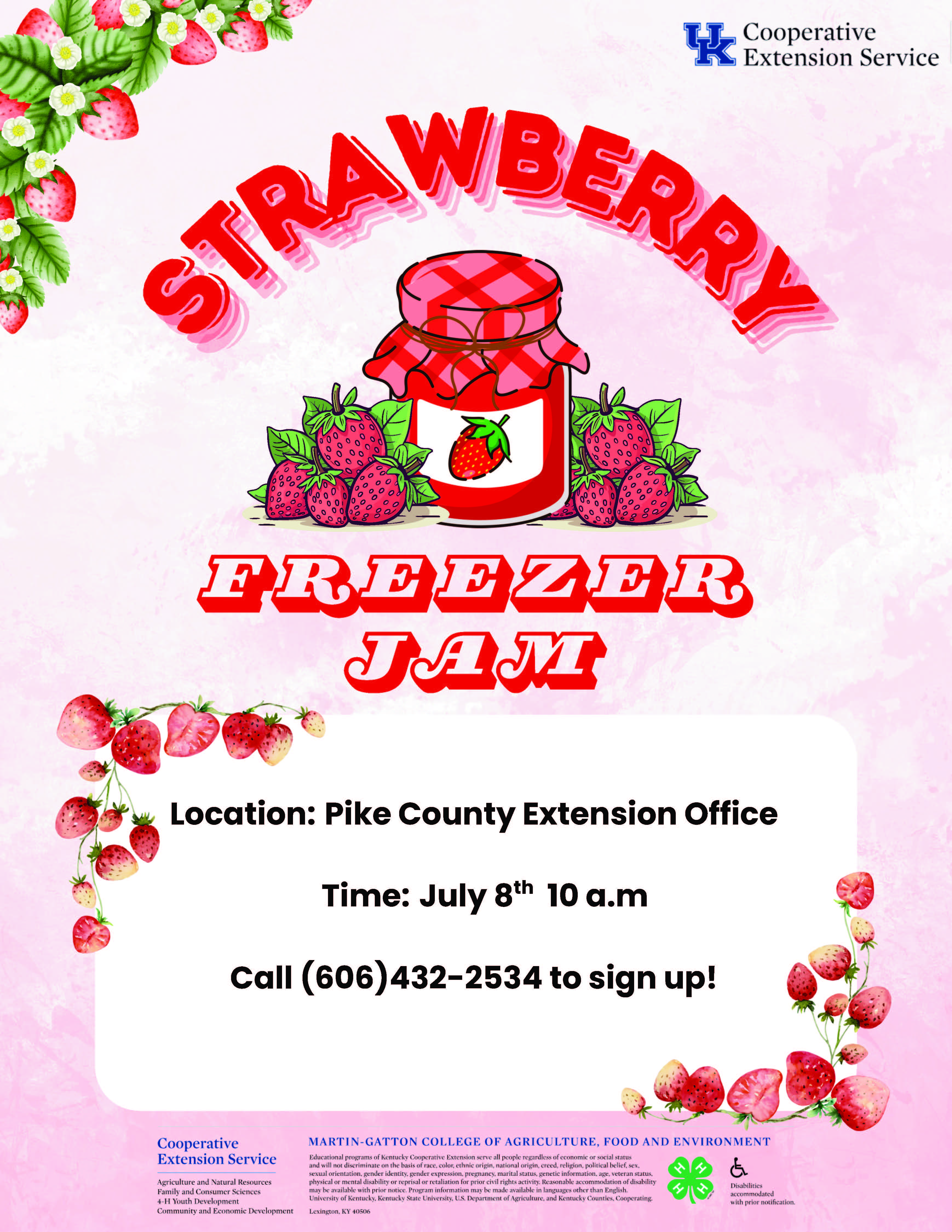 strawberry freezer jam flyer
