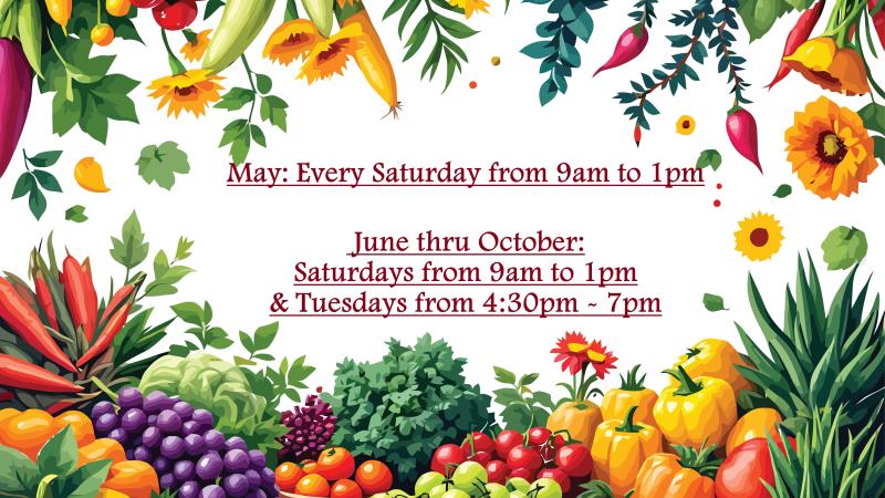 2025 Farmers Market Hours
